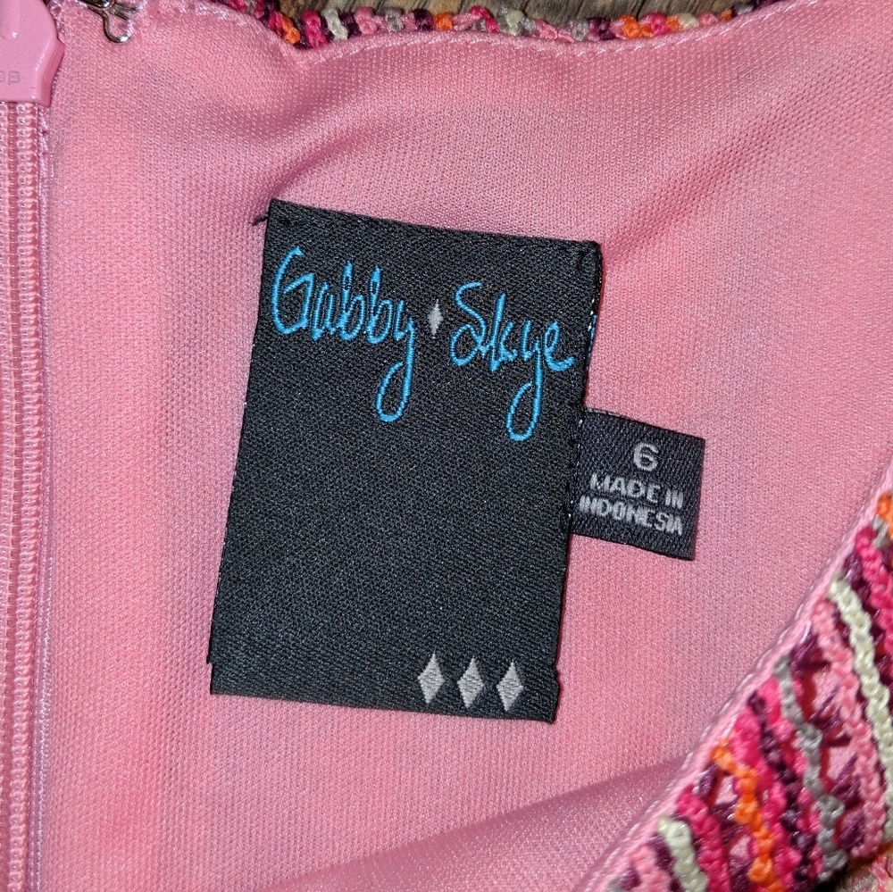 GABBY SKYE MULTI COLOR KNIT FIT AND FLARE DRESS - Picture 7 of 8